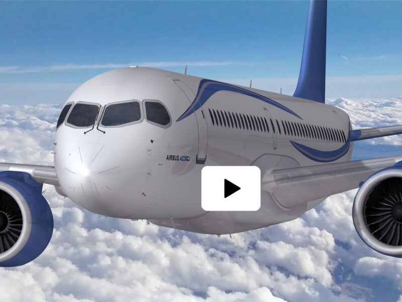 AIRBUS A220 corporate jet cabin